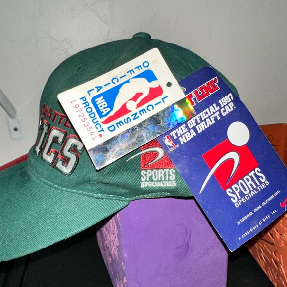 Vintage 90s Nwt Seattle SuperSonics Sports Specialties SnapBack Hat - Picture 4 of 7